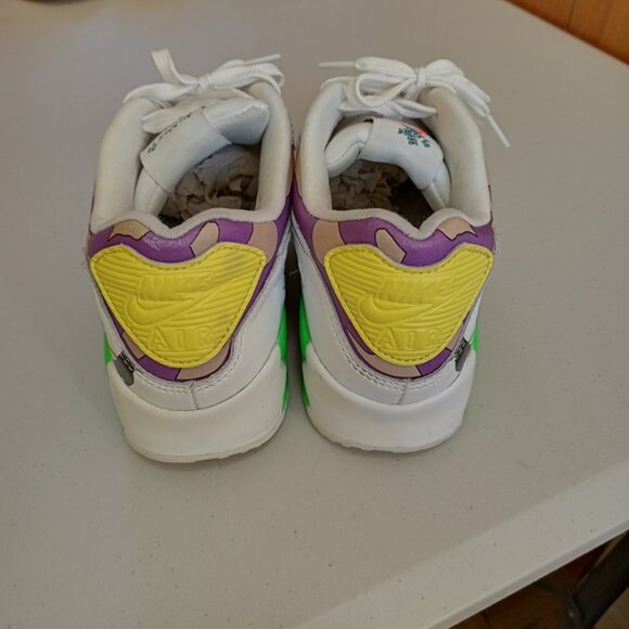 Size 10 - Ruohan Wang x Nike Air Max 90 Flyleather Multicolor - Picture 5 of 10